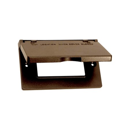Sigma Engineered Solutions Weatherproof Cover, 1 Gang, Metal Die-Cast, GFCI Cover Type 14249BR